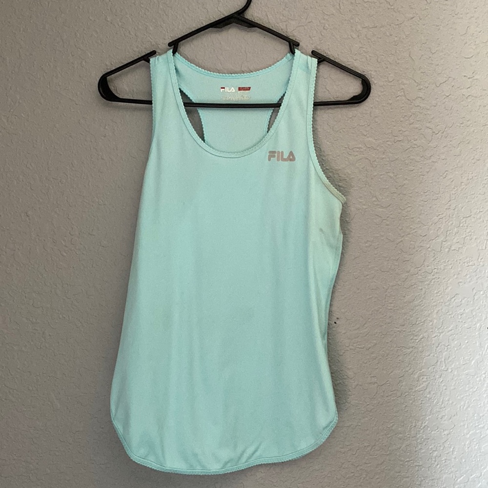 Baby Blue Fila Workout Tank, Size XL